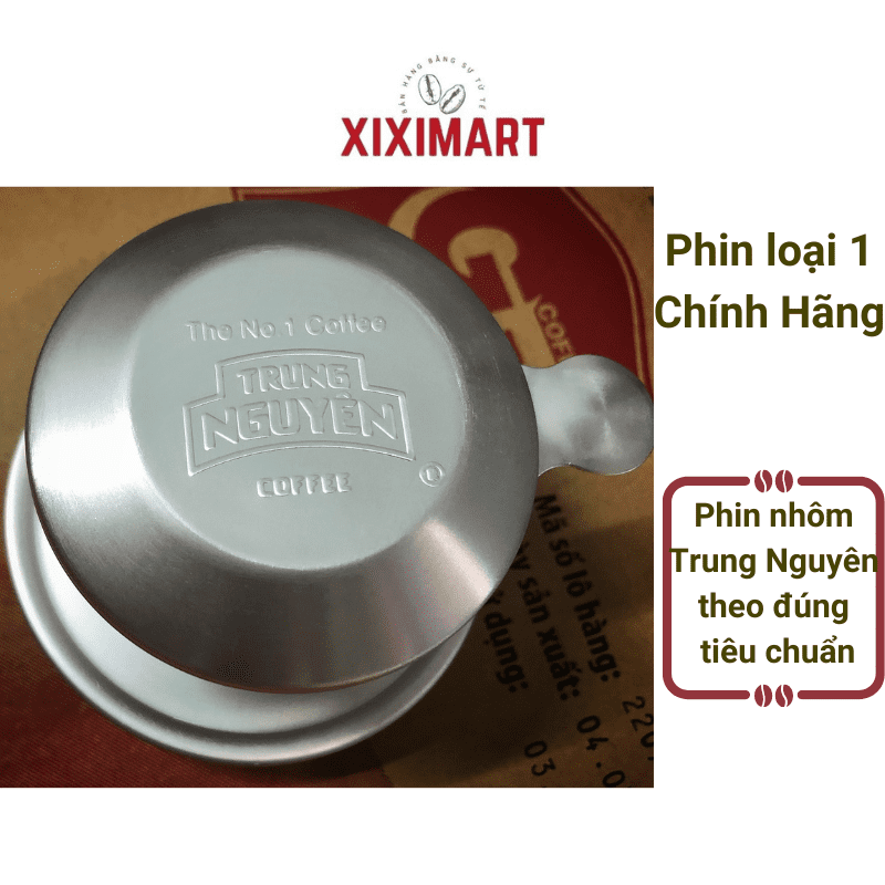 Phin nhôm pha cà phê, phin chính hãng trung nguyên 170ml pha 1ly cà phê ngon, xiximart