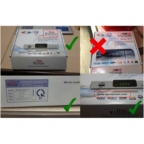 Đầu thu kĩ thuật số dvb t2 ltp tặng anten 15m