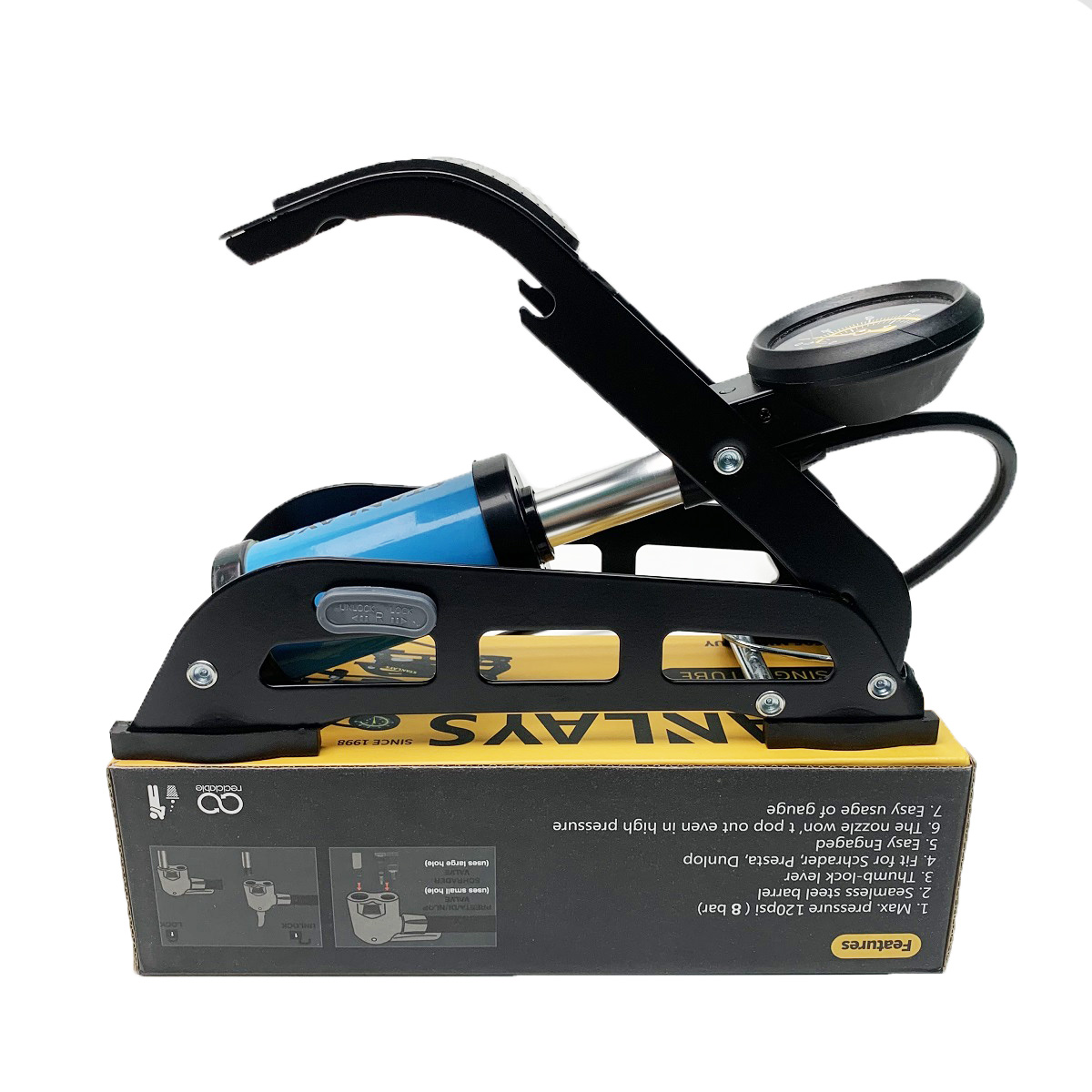 Bơm hơi đạp chân mini, bơm xe máy, ô tô, xe đạp - khung bơm chắc chắn, chống trơn trượt -  Bơm 1 piston đường kính lớn bơm khỏe