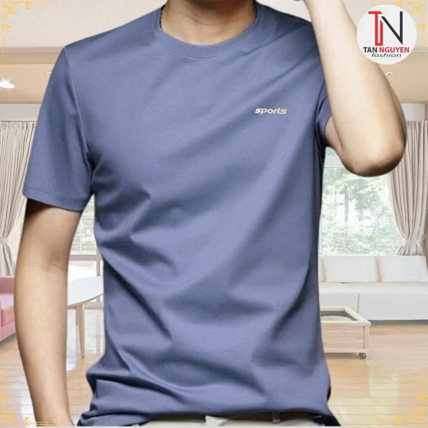 Men's Cool T-Shirt, Round Neck, Short Sleeves, Stretchy, Breathable, Cool, 4-Way Stretch, Beautiful Appearance - Vnxk-Therapy1989-