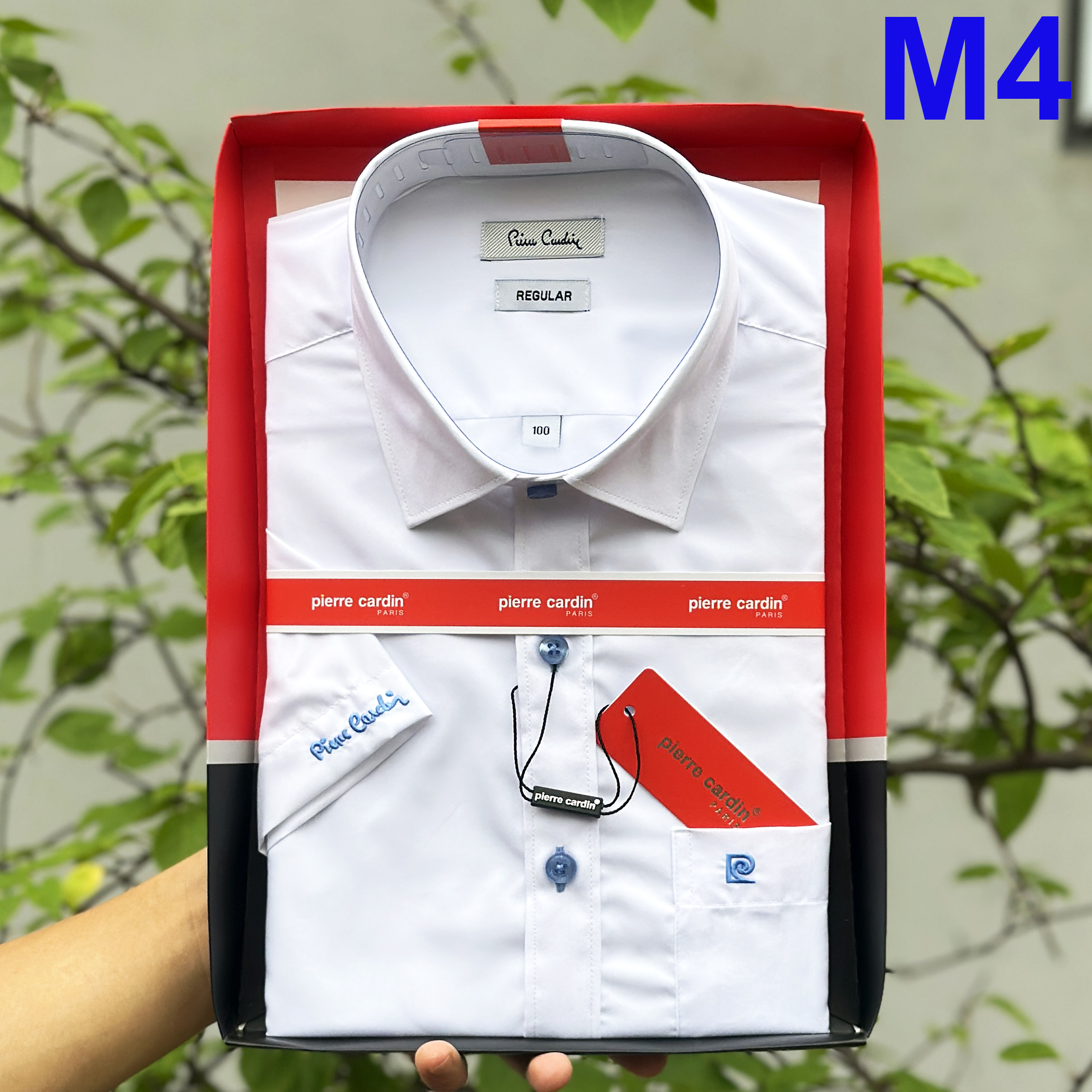  Áo Sơ Mi Nam Sơ Mi Trắng Ngắn Tay Sơ Mi Nam Pierre Cardin Mẫu Xuất Hàn Quốc 