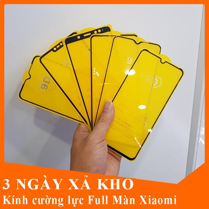 Kính cường lực Xiaomi Redmi Note 5, note 5 pro, Note 7, Note 8, Note 8 Pro, Xiaomi Mi 9, Xiaomi Mi 9T, Xiaomi Mi 8 Lite ,full màn 9D, miếng dán cường lực xiaomi, kèm giấy lau