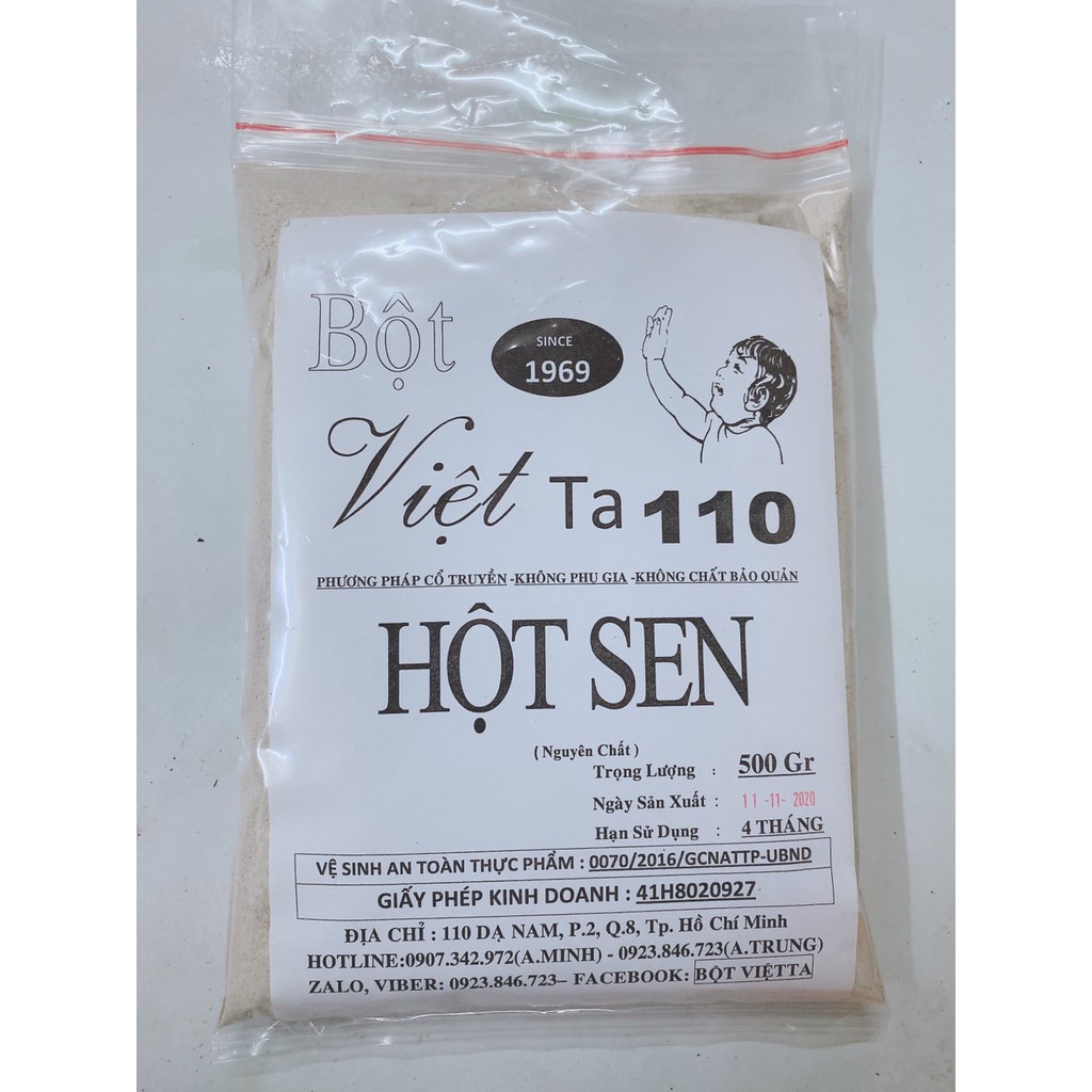 Bột hạt sen bột việt ta