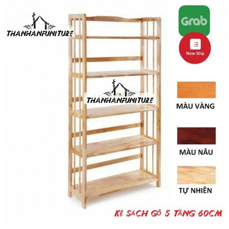 [HCM][Rẻ Vô Địch] Kệ sách gỗ 60cm - 5 tầng