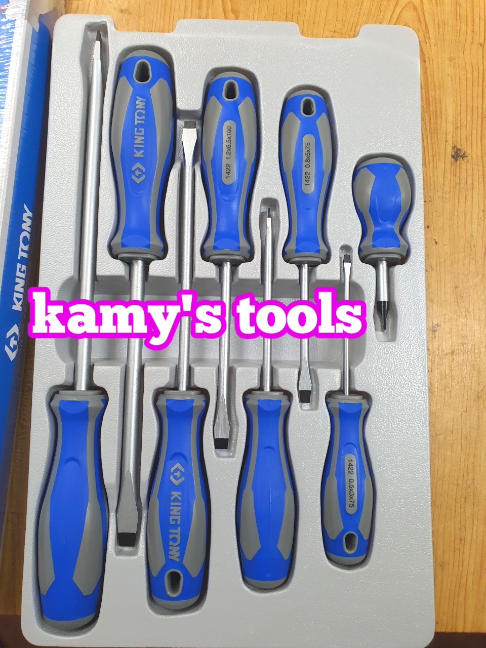 Bộ tua vít dẹp 8 cái Kingtony model 30118MR tô vít