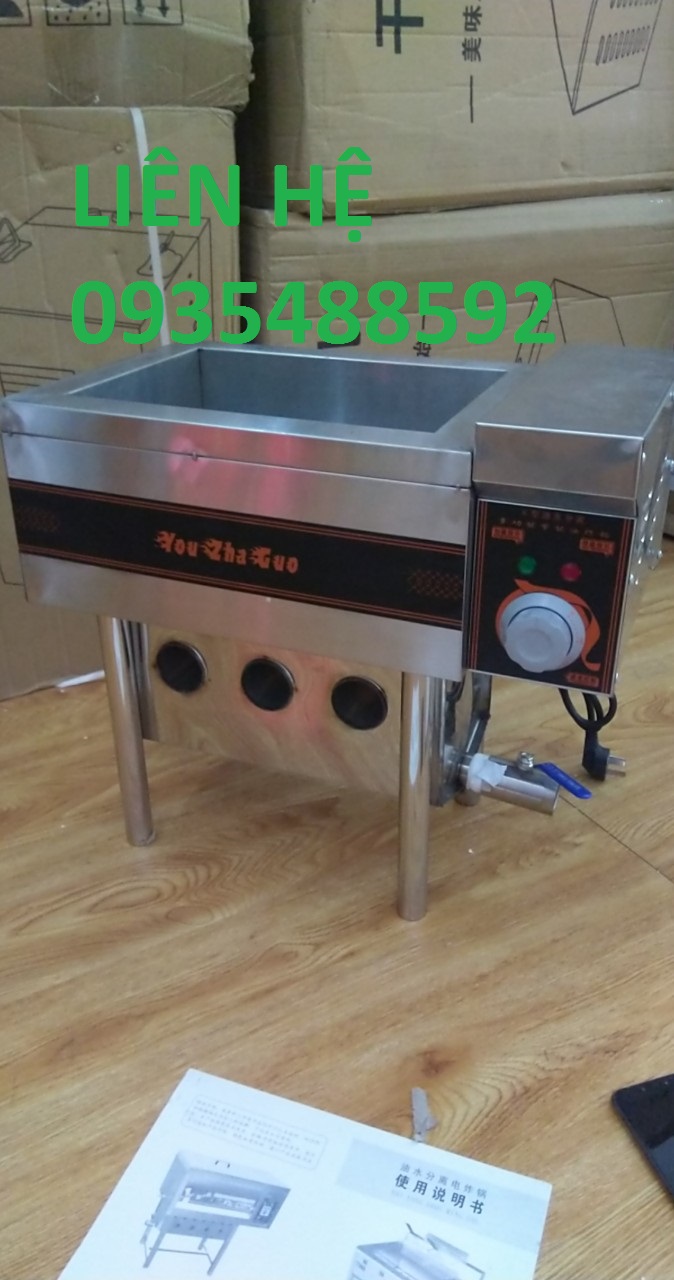 Bếp chiên tách dầu 10 lít, siêu lợi dầu hàng có sẵn, bh 12 tháng