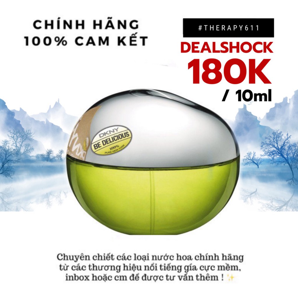 Mẫu thử nước hoa Dkny delicious táo xanh 10ml dạng xịt