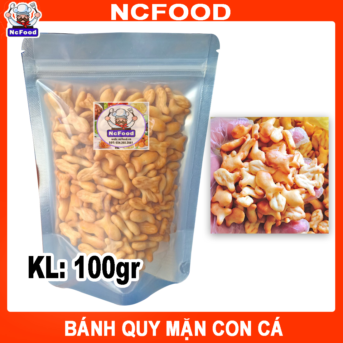 Bánh quy mặn con cá 100gr