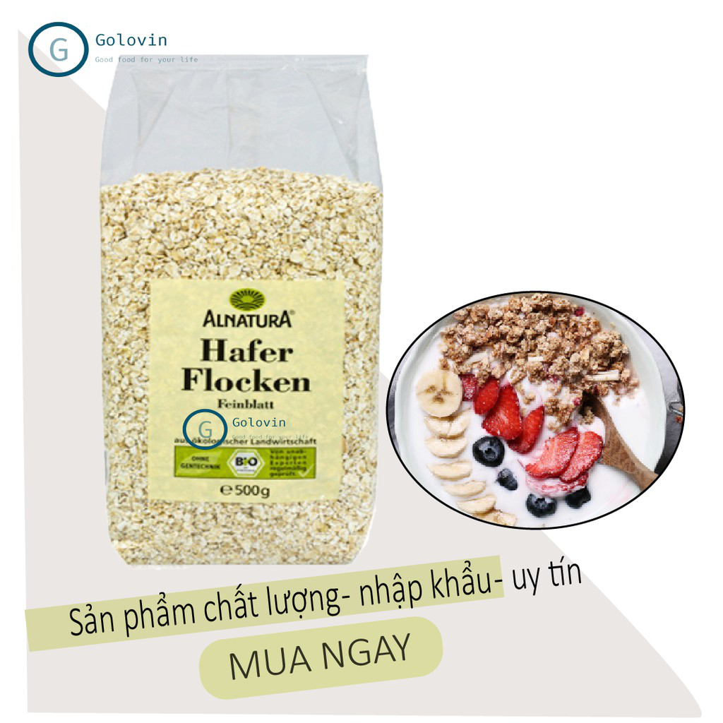 Yến mạch Đức hữu cơ Alnatura Hafer Flocken Bio7, 500gr
