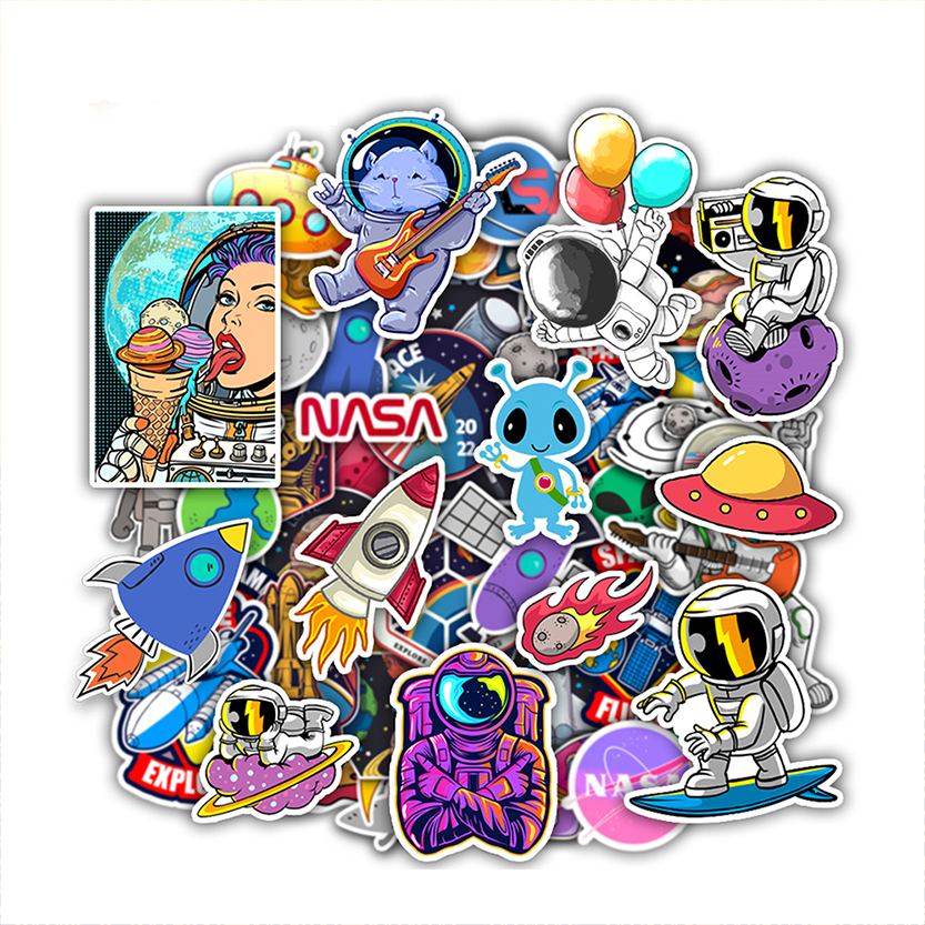 Sticker phi hành gia | dán nón bảo hiêm, điện thoại, laptop, bình nước...chống nước, chống bay màu