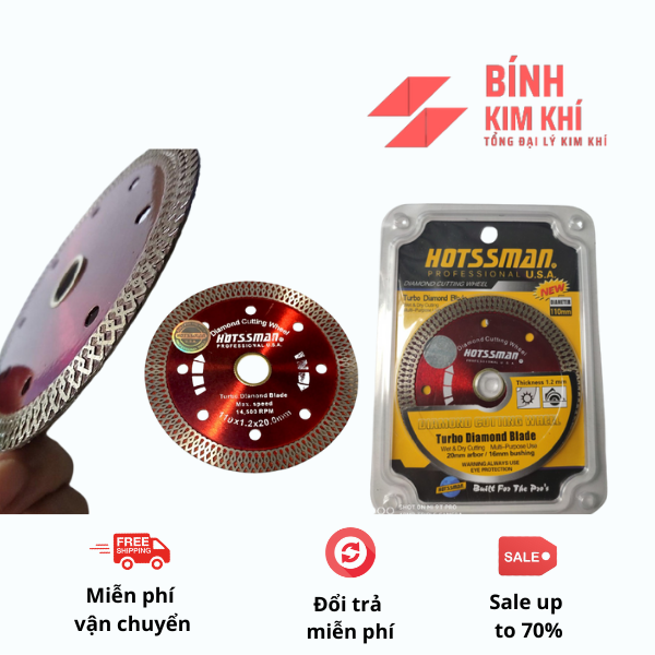 Lưỡi cắt gạch men bóng kiếng đa năng Hotssman - Lưỡi cắt gạch đá hoa, tường, đá hoa cương Hotssman phi 105 me to