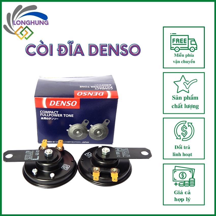 {BỘ 2 CHIẾC} CÒI ĐĨA DENSO, lắp đặt đơn giản, có thể lắp vào phần mặt nạ trước của xe,thiết kế đẹp, chắc chắn,dùng nguồn DC: 12V