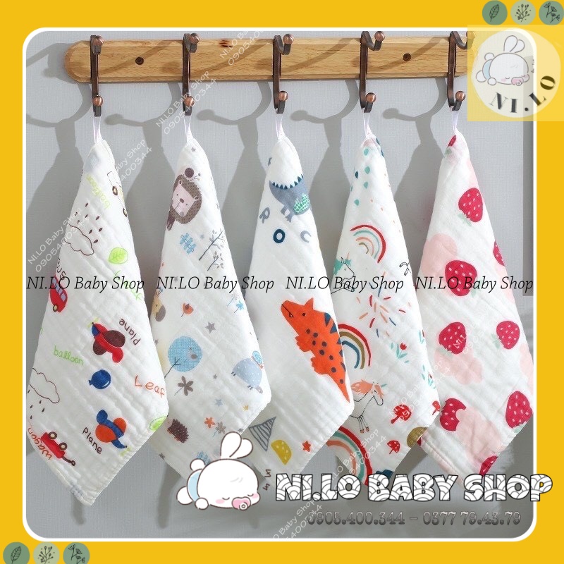 Khăn xô 6 lớp rửa mặt cho bé loại dày