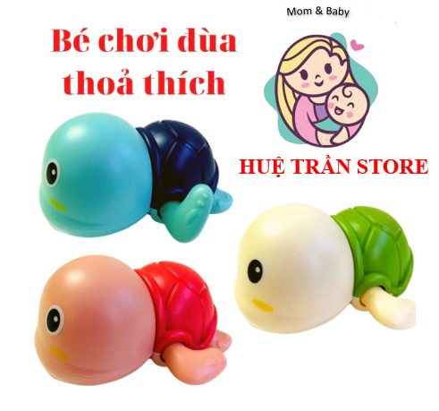 Đồ chơi nhà tắm cho bé cá heo vặn cót lội nước rùa bơi trong nước, đồ chơi con vật