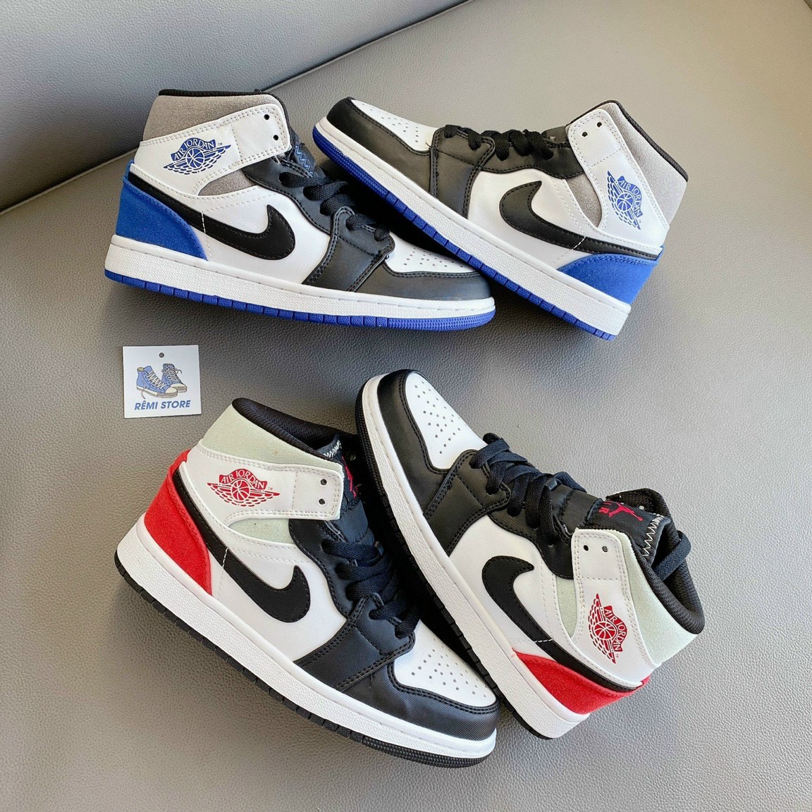 Giày Sneaker J0rdan 1 High "Twist" Panda cổ cao Tặng hộp+bill +tất+ nước lau giày