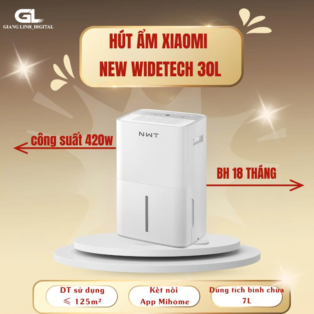Máy hút ẩm không khí thông minh NEW WIDETECH 30L