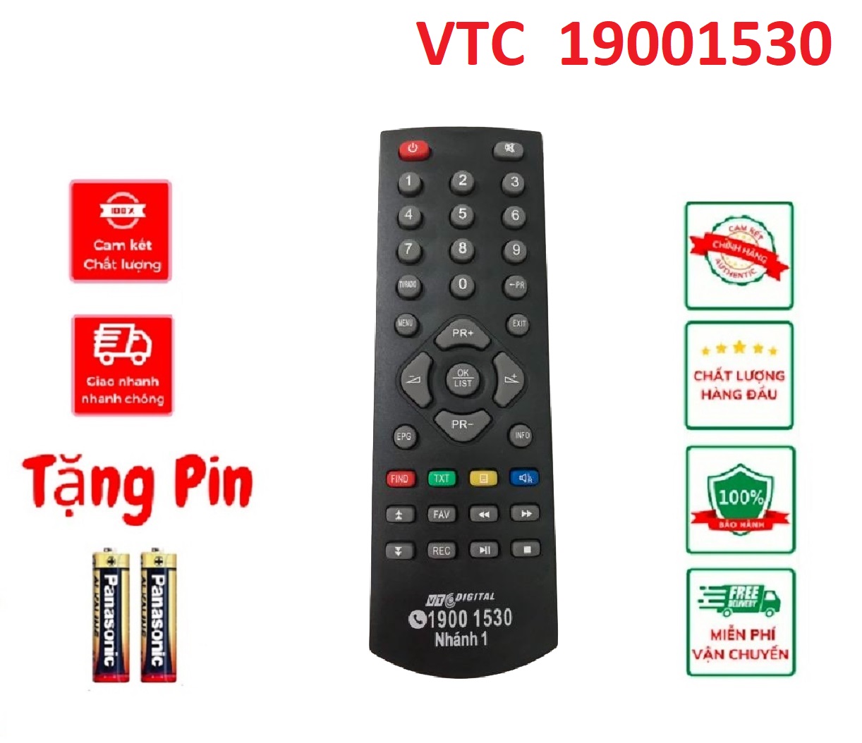 Điều khiển đầu thu kỹ thuật số vtc 19001530