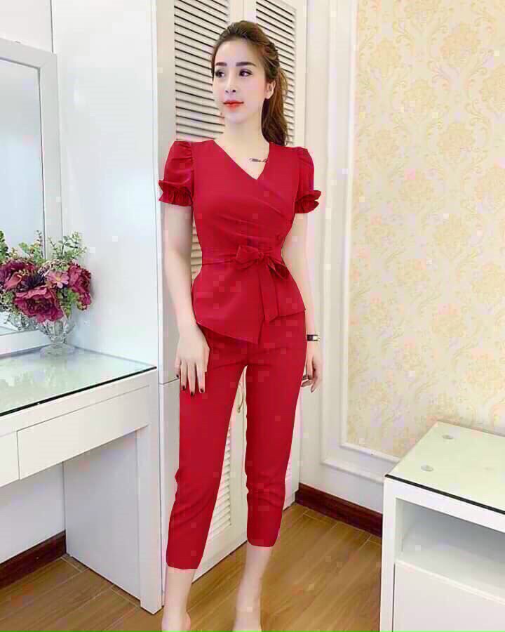 [HCM]Đồ Nữ Jumpsuit Nữ Phối Nơ Thời Trang Cao Cấp