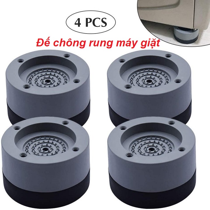 Đế chống rung máy giặt/Chân kê tủ lạnh đa năng ( set 4 miếng )