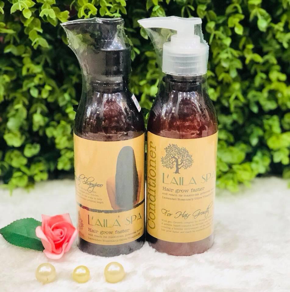 Bộ dầu gội -dầu xả thảo mộc làm dày tóc LAILA SPA 200ml