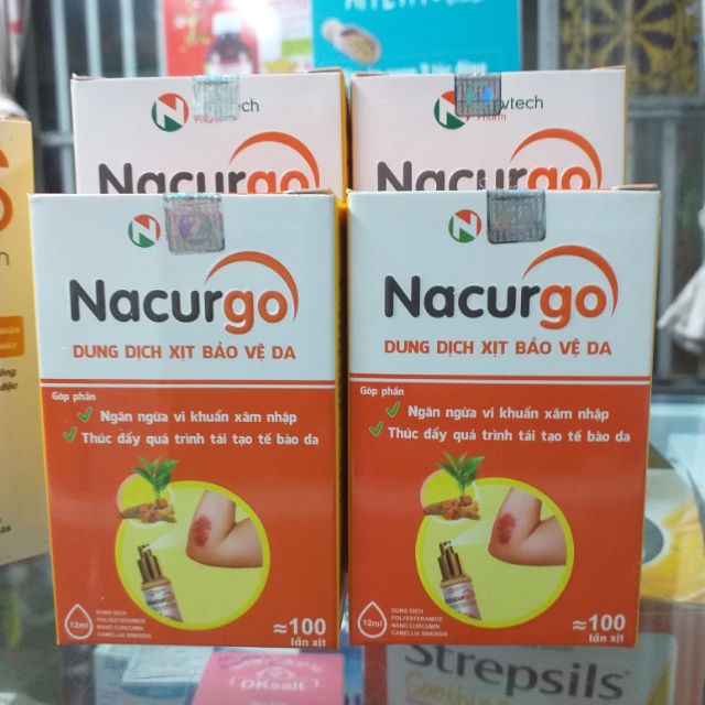 Dung dịch xịt bảo vệ da nacurgo 100 lần xịt