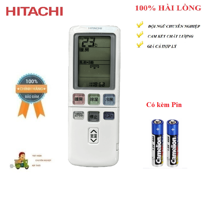 Remote Điều khiển điều hòa Hitachi nội địa Nhật bãi Hàng chính hãng Hitachi tặng PIN