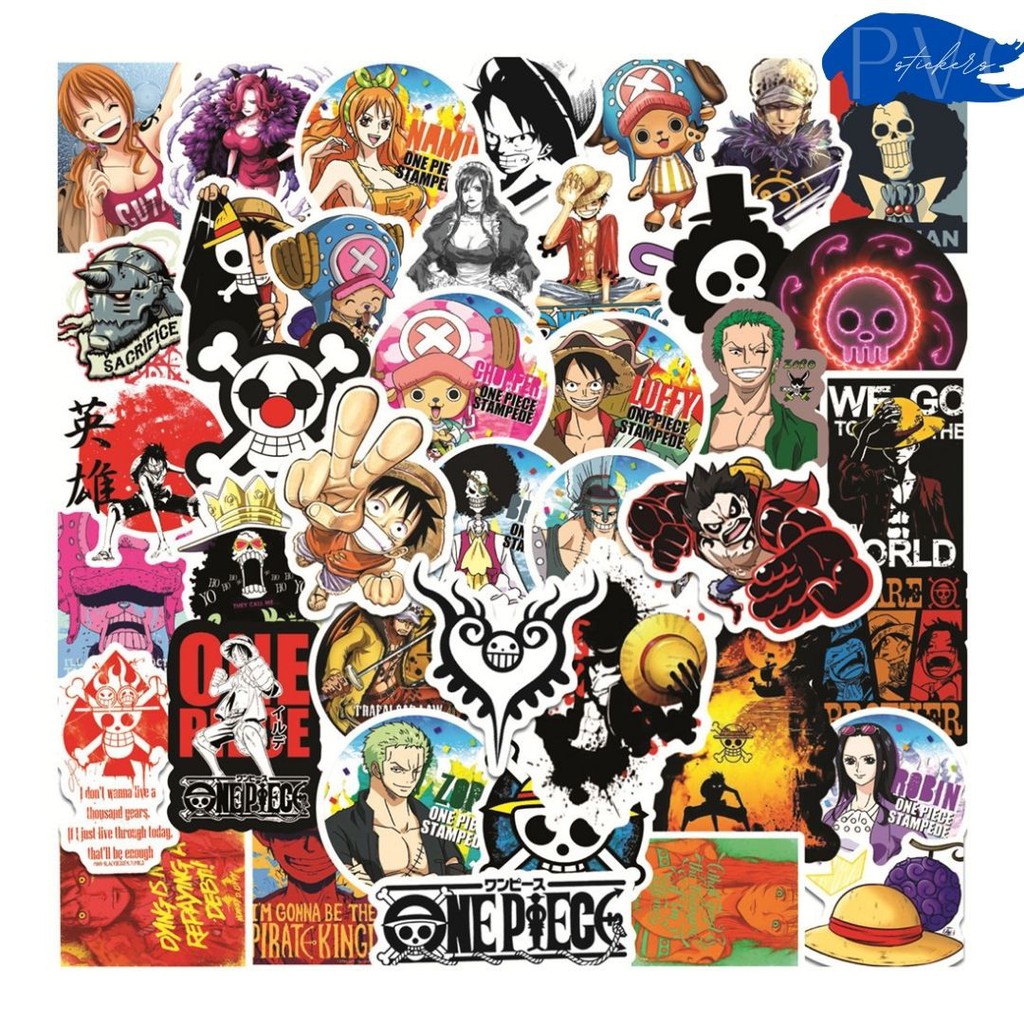 [HCM]Stickers One Piece Anime Manga nhãn dán Vua Hải Tặc 50 miếng