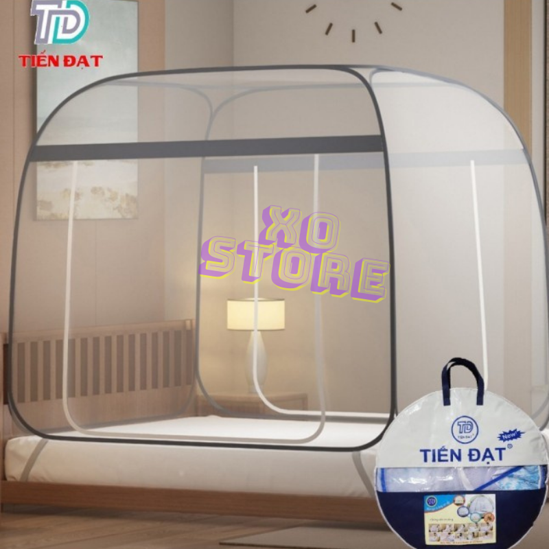 Màn Chụp Người Lớn 2m2x2m - Mùng Chụp Đỉnh Vuông-Mùng Ngủ Xếp Gọn- Mùng Chụp Tự Bung Nóc Vuông 1m6x2m 1m8x2m