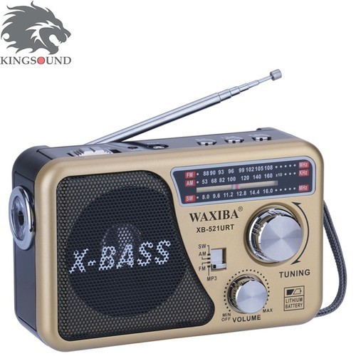 Đài radio nghe nhạc, máy nghe nhạc mp3 nghe đài fm,am,sw waxiba-521urt có đèn pin