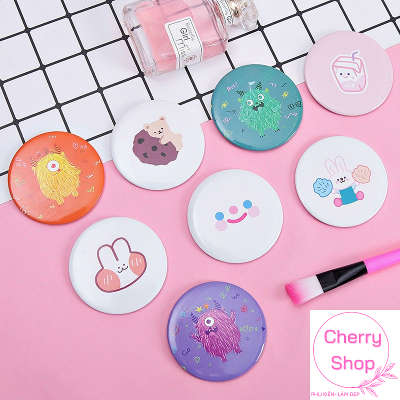 Gương tròn bỏ túi mini dễ thương