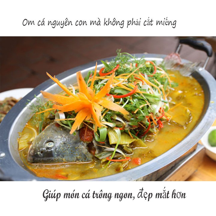 Khay cá chép om dưa CHIAN - Inox Cao cấp có kèm khay chống khê - Hàng nguyên khối - Giao nhanh