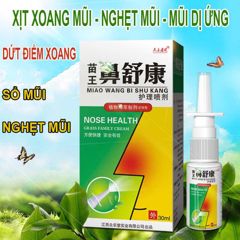 Xịt xoang mũi Zhonglekang Health 30ml xịt mũi nghẹt mũi ngứa mũi dị ứng xit hỗ trợ viêm xoang, viêm đa xoang, viêm xoang mãn tính - xoang mũi nội địa trung