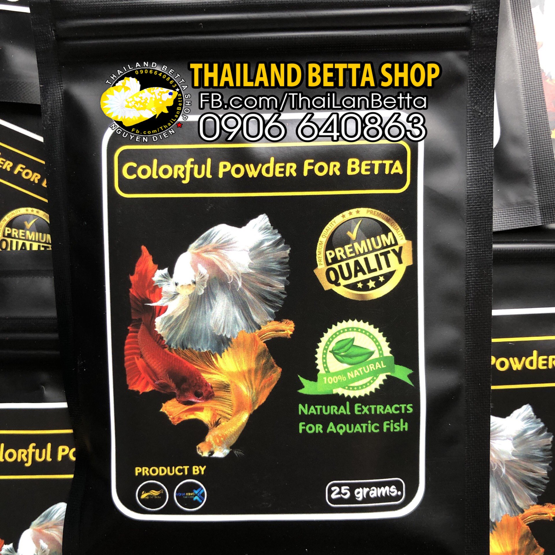 Bột dưỡng cá Betta Thái Lan - Colorful Powder 25g - Giúp cá giữ màu Đẹp Sung Khỏe