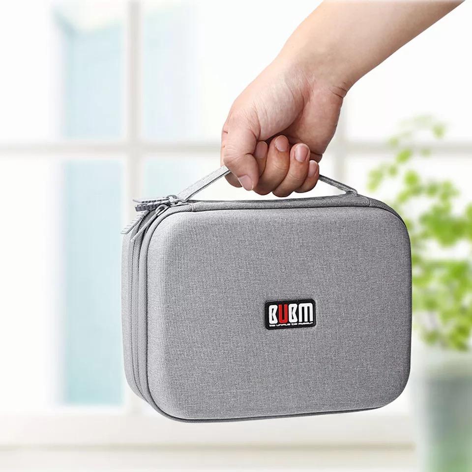 Hộp đựng phụ kiện công nghệ laptop ipad macbook Bubm cỡ lớn xám