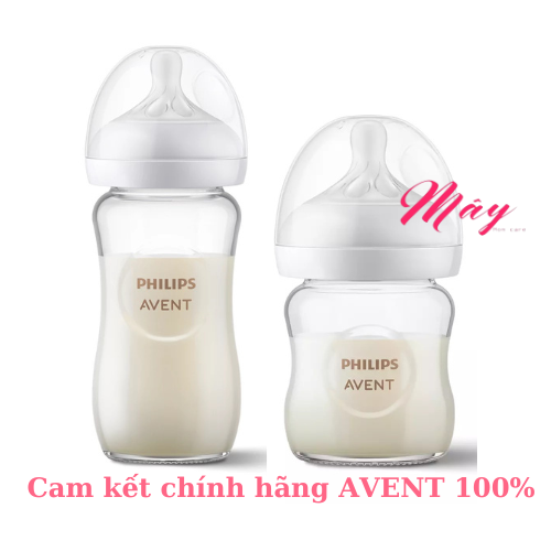 Bình sữa thủy tinh Philips AVENT 120ml-240ml, mẫu mới hàng xuất Mỹ, Canada