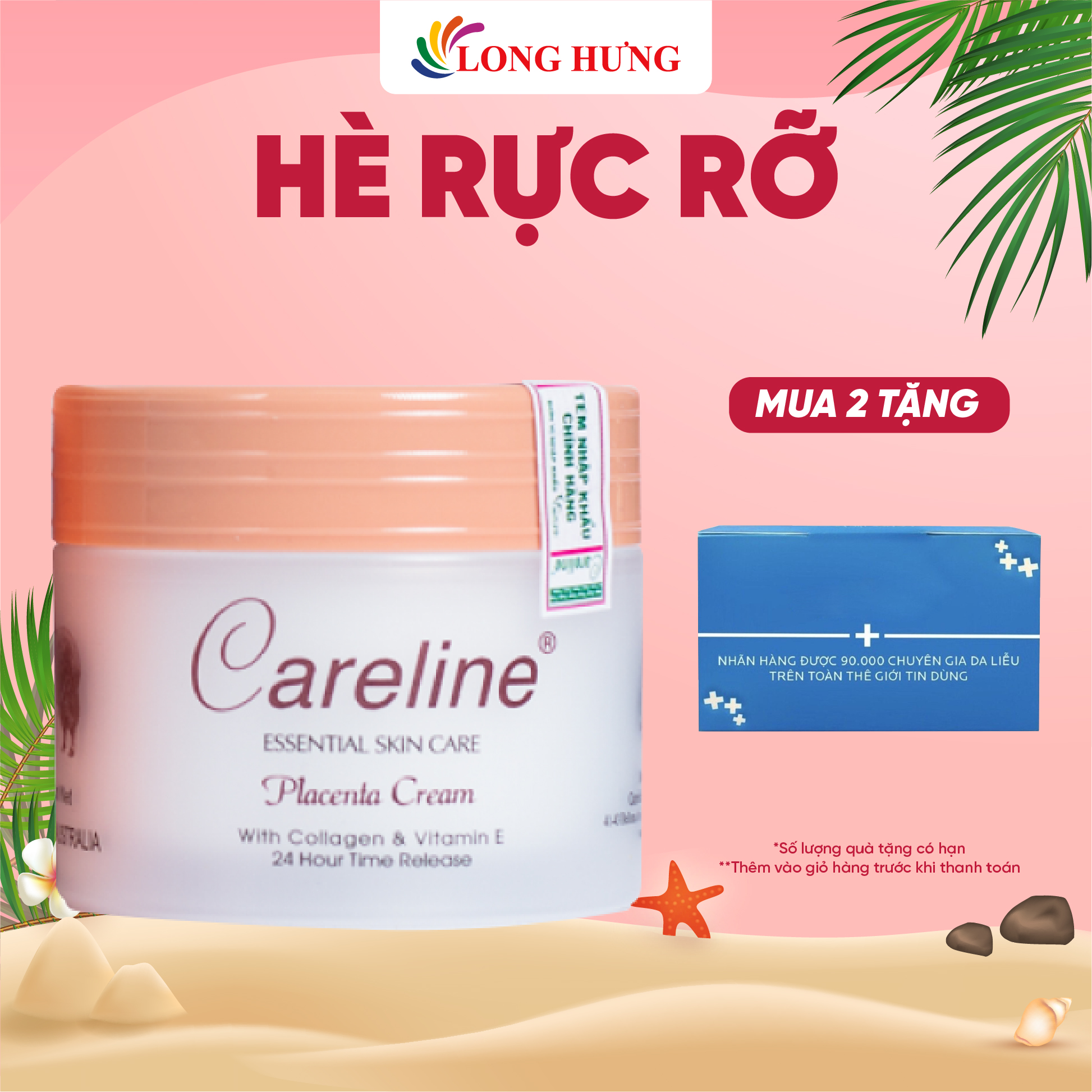 Kem dưỡng ẩm cho da Careline Placenta Cream With Collagen & Vitamin E