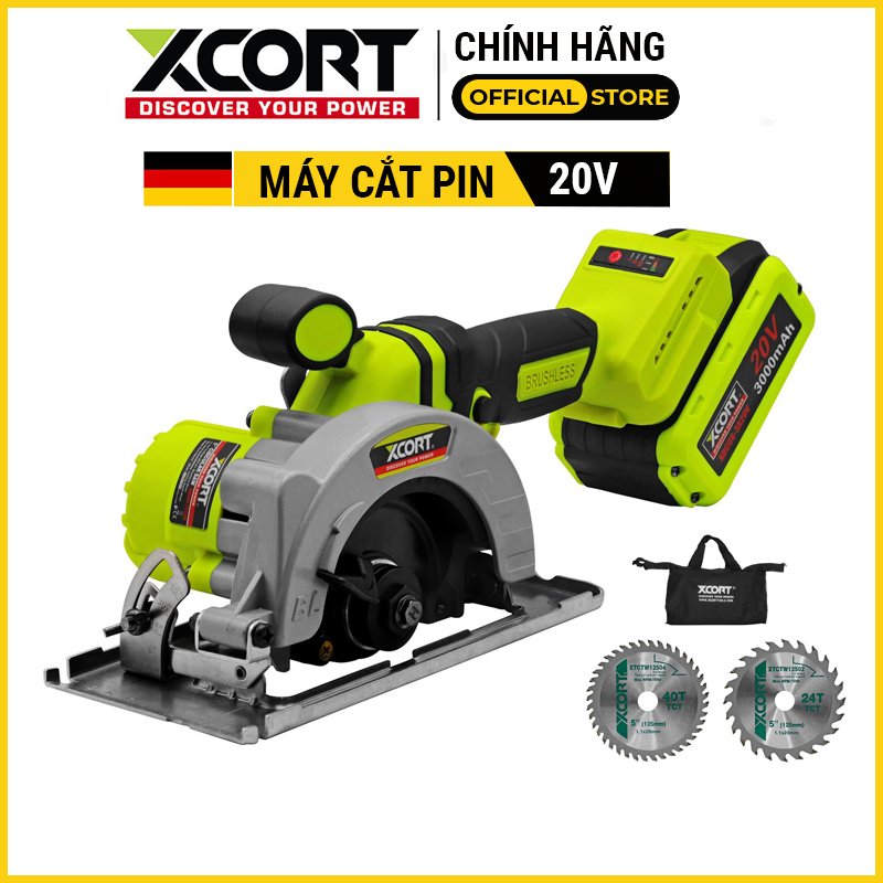 Máy cưa gỗ - Máy cưa gỗ dùng pin cầm tay XCORT Chính Hãng Pin cực khỏe Kèm lưỡi