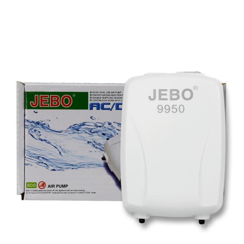 Máy sủi oxy chạy pin sạc Jebo 9950 phòng khi cúp điện
