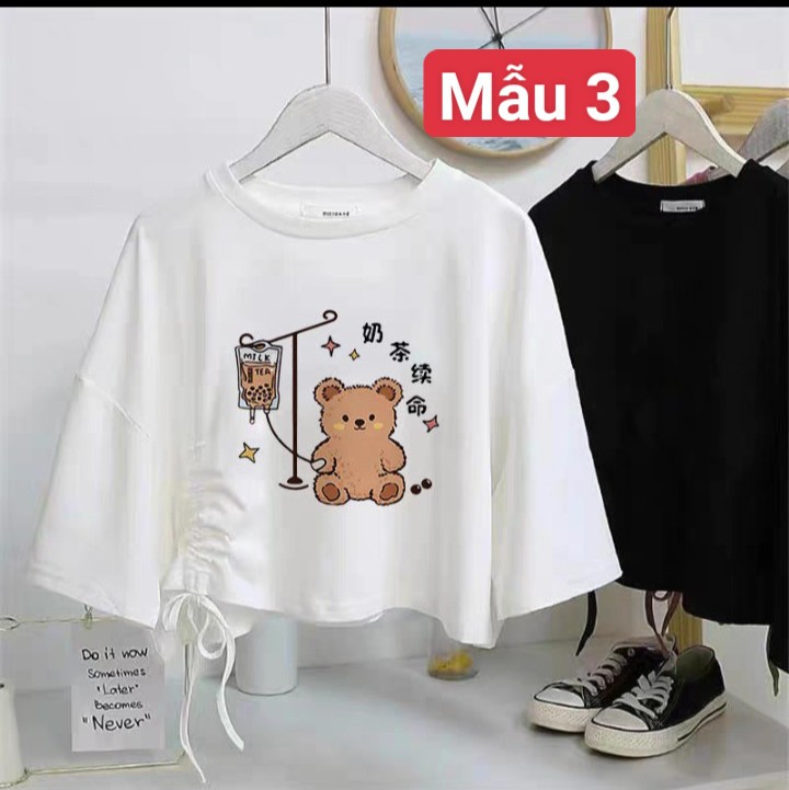 Các mẫu áo croptop rút dây cute