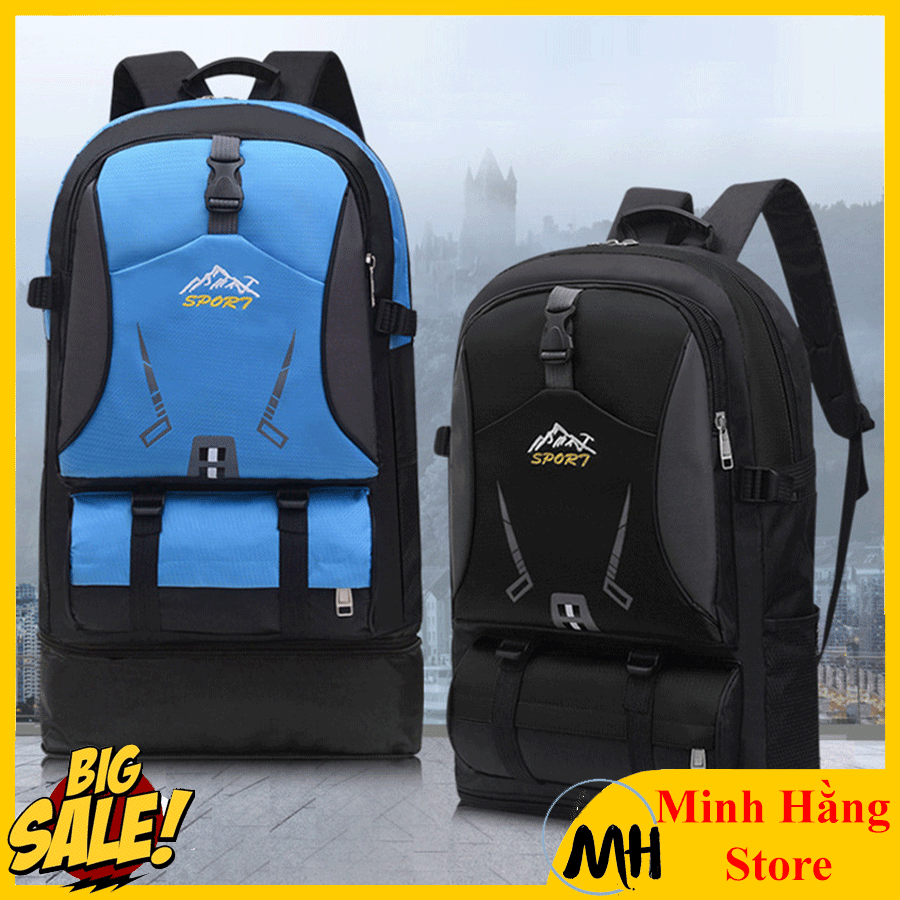 [MỞ RỘNG ĐƯỢC ĐÁY] Ba Lô Leo Núi 65L, Balo Cắm Trại Lớn Đi Bộ Đường Dài Thể Thao Du Lịch, Túi hành lý dã ngoại cắm trại Không Thấm Nước