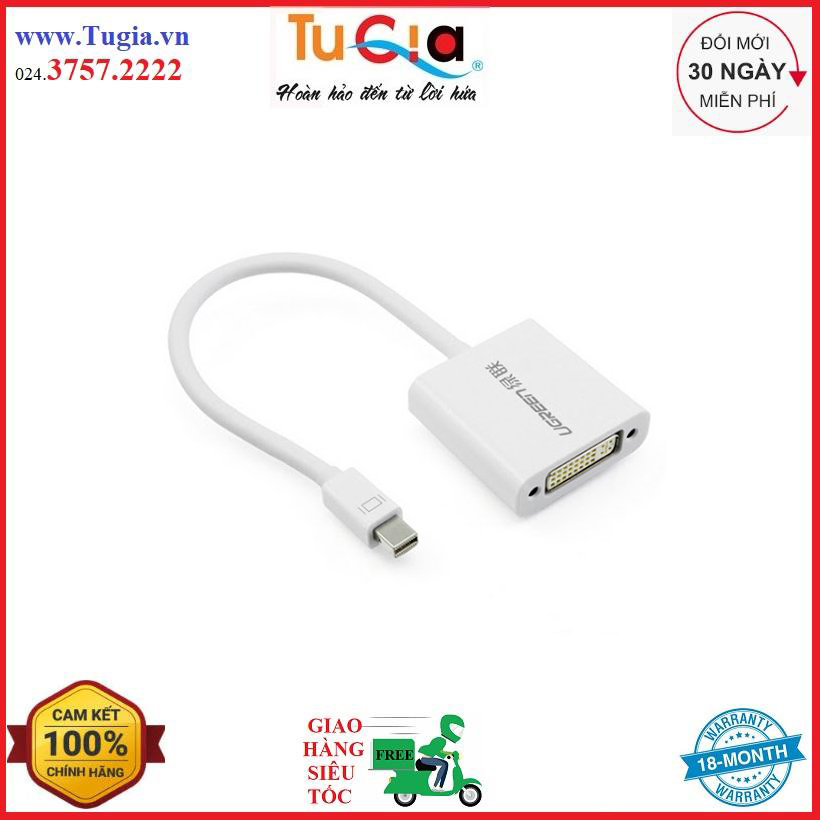 Cáp chuyển đổi mini dp sang dvi ugreen 10402-hàng chính hãng