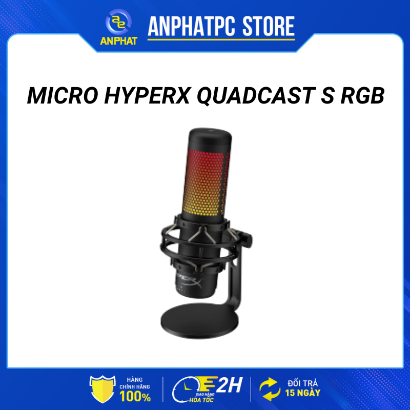 Micro hyperx quadcast s rgb - bảo hành 24 tháng