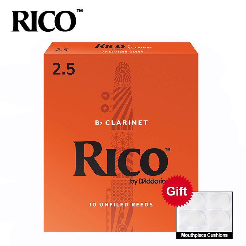 Rico clarinet reeds strength clarinet reeds bb 2.0#, 2.5#, 3.0# yellow box of 10