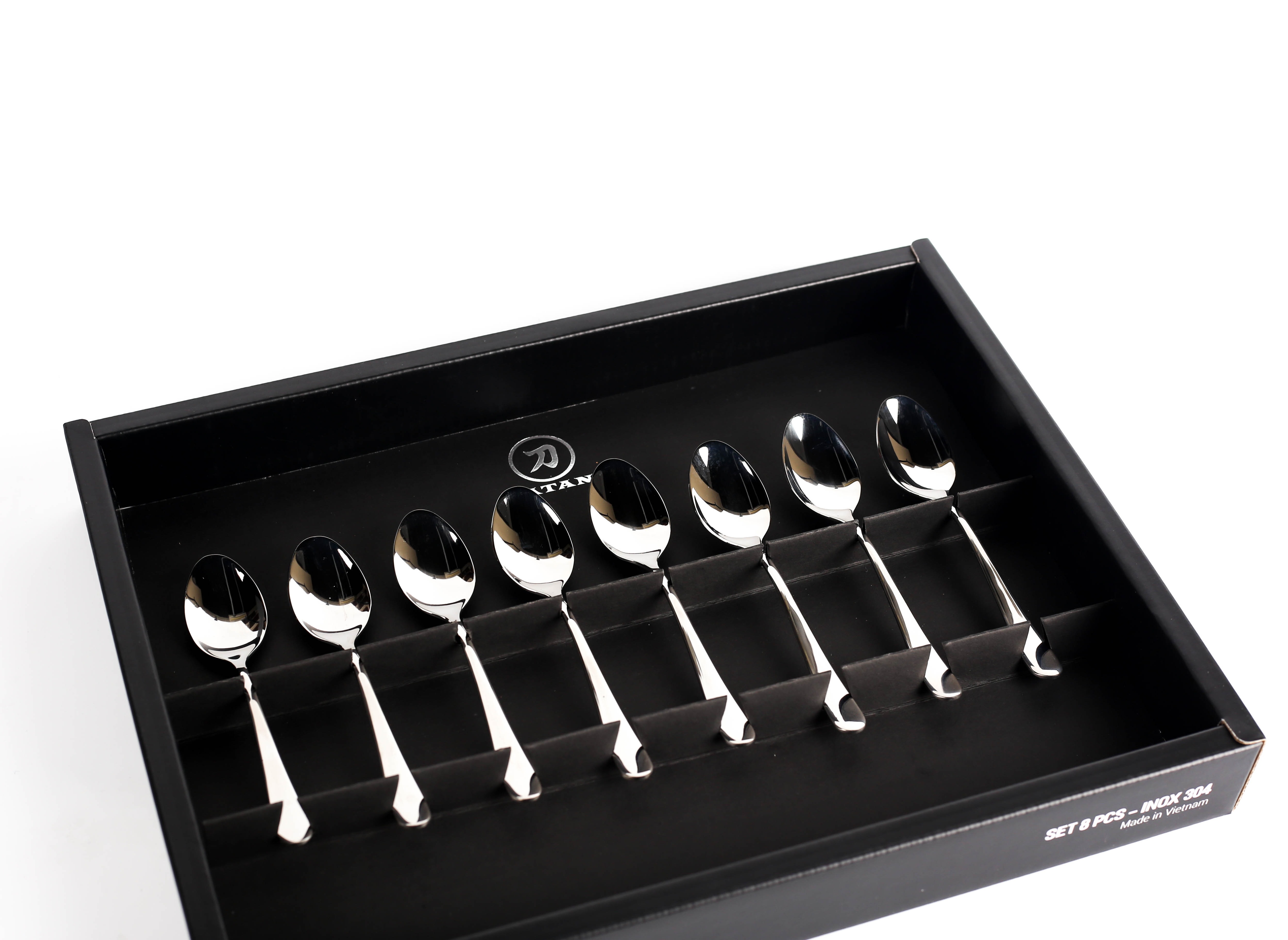 Set 8 thìa trà cao cấp katana vân trơn elegance vtk281