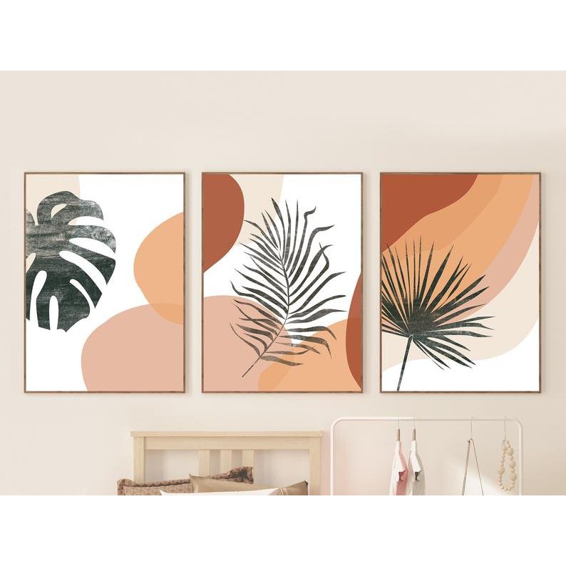 Tranh Trang Trí Hiện Đại Tone Cam Đất - Xingdecor