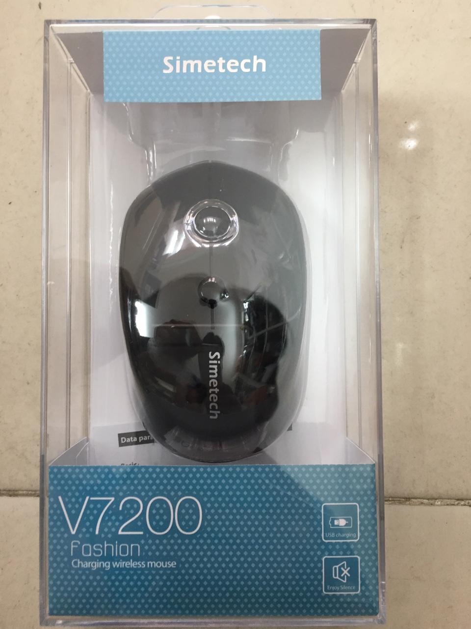 [HCM]Chuột Không Dây Simetech V7200 Click Không Gây Tiếng Động - Pin sạc