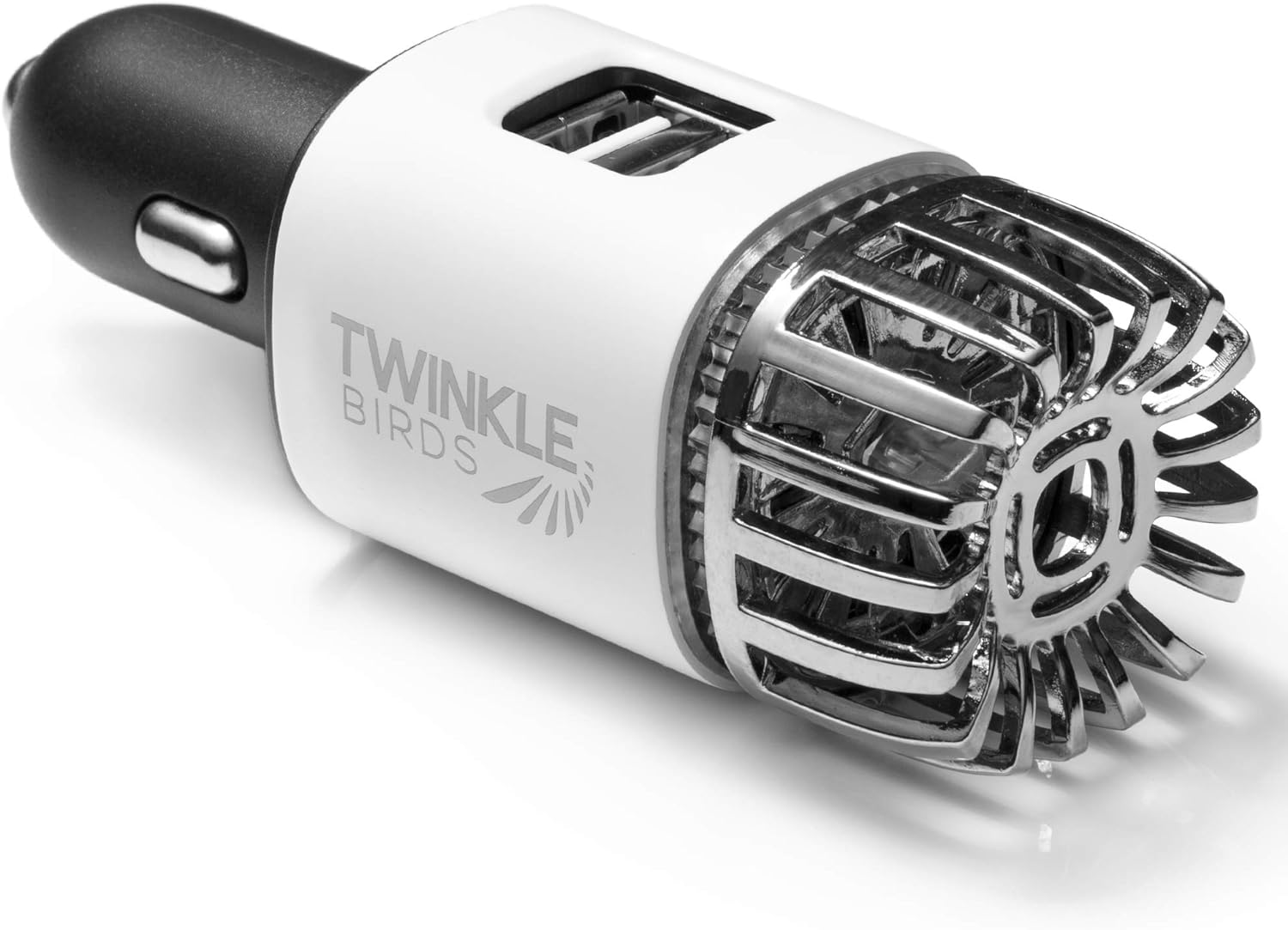 Máy tạo ion âm trên ô tô Twinkle Bird bụi, khử khói khử mùi 5.6 triệu ion - kiêm tẩu sạc 2 cổng USB