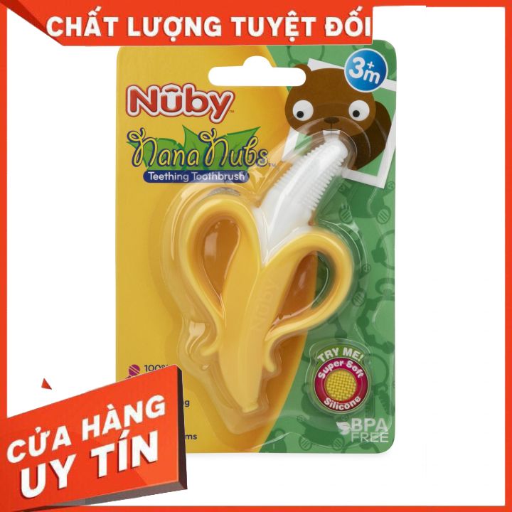 Gặm nướu nuby hình quả chuối cho bé từ 3 tháng