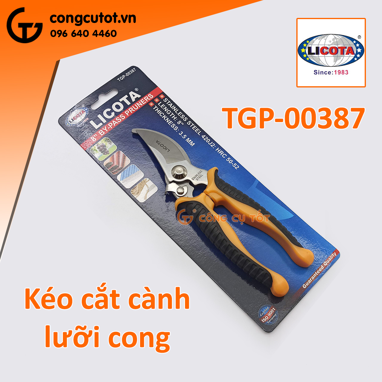 Kéo cắt cành cây cao cấp Licota TGP-00387 8 inch