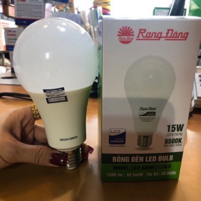 Bóng đèn led bulb tròn 15w rạng đông